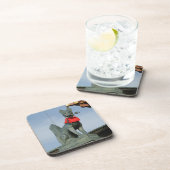 ネ van de keuken キ (Fox) met Key in Mouth Bier Onderzetter (Rechterzijde)