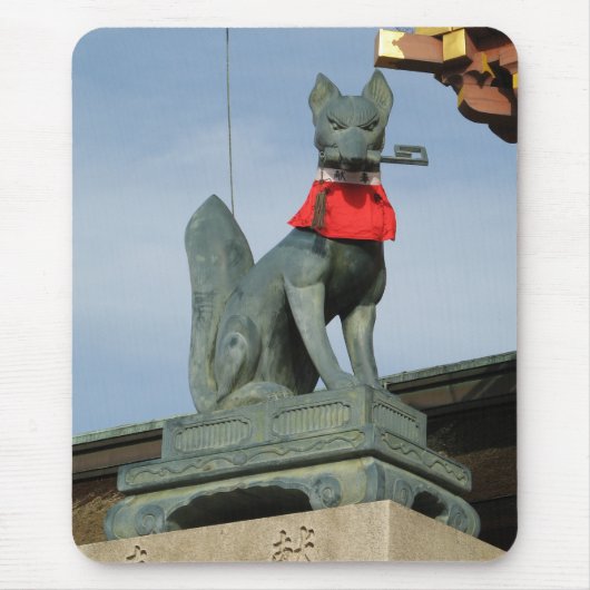 ネ van de keuken キ (Fox) met Key in Mouth Muismat (Voorkant)