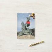 ネ van de keuken キ (Fox) met Key in Mouth Post-it® Notes (Op bureau)