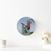 ネ van de keuken キ (Fox) met Key in Mouth Ronde Klok (Huis)