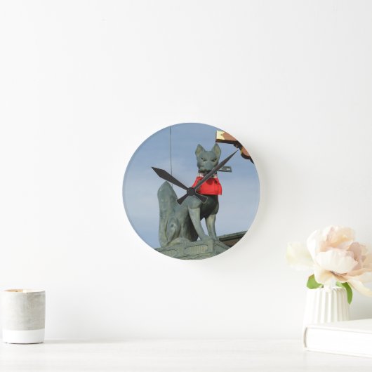 ネ van de keuken キ (Fox) met Key in Mouth Ronde Klok (Huis)