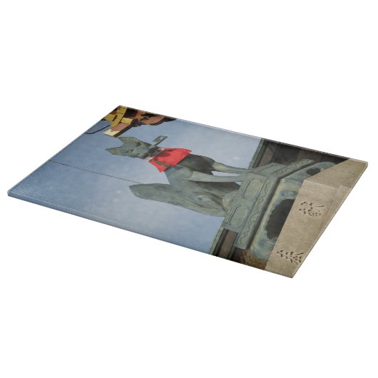 ネ van de keuken キ (Fox) met Key in Mouth Snijplank (Hoek)