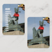 ネ van de keuken キ (Fox) met Key in Mouth Visitekaartje (Voorkant / Achterkant)