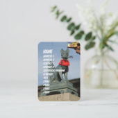 ネ van de keuken キ (Fox) met Key in Mouth Visitekaartje (Staand voorkant)