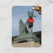 ネ van de keuken キ (Fox) met Key in Mouth Visitekaartje (Achterkant)