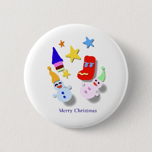 ハッピ-クリスマス RONDE BUTTON 5,7 CM (Voorkant)