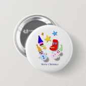 ハッピ-クリスマス RONDE BUTTON 5,7 CM (Voorkant /achterkant)