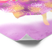 ハートを抱えた着物ドレスの女の子 POSTER (Hoek)