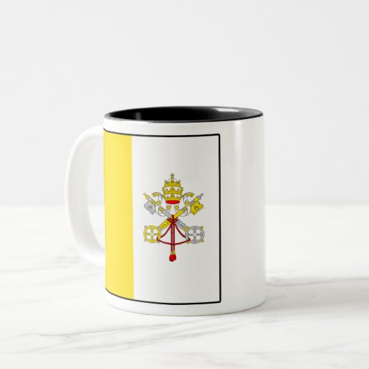 バチカンの国旗 TWEEKLEURIGE KOFFIEMOK (Voorkant links)