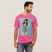 ヒョウ柄水着の女性 T-SHIRT (Voorkant volledig)