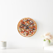 ピザ 壁掛け時計 pizza Wall clock Ronde Klok (Huis)