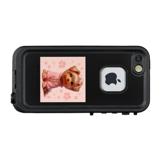 ピンクのテリアちゃん LifeProof iPhone HOESJE (Achterkant (horizontaal))