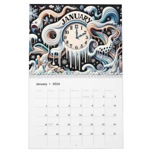 ファンタジーと段階：夢のような12ヶ月 KALENDER (Jan 2026)