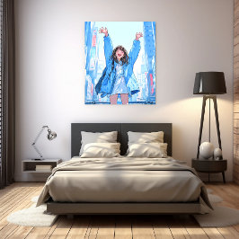 【フォロワー5万人記念】限定ポスター｜寿司娘 GenerativeAI Foto Afdruk