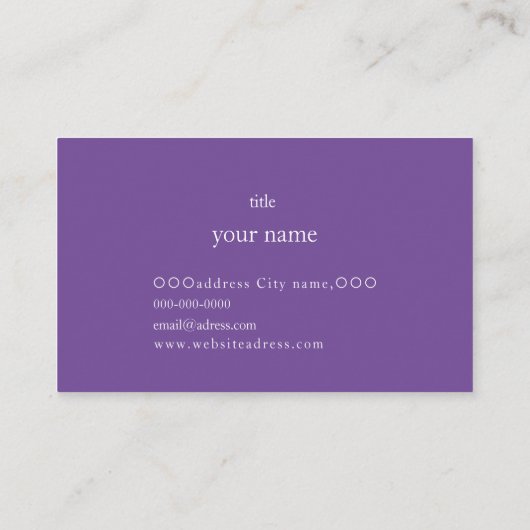 フラワーアレンジメント　水彩イラスト VISITEKAARTJE (Achterkant)