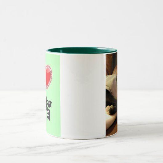 ブチ　マグ　緑　◎ TWEEKLEURIGE KOFFIEMOK (Center)