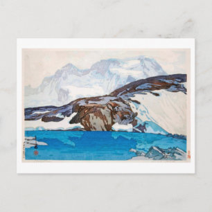 ブ ラ イ ホ ン, Breithorn, Hiroshi Yoshida, Woodcut Briefkaart