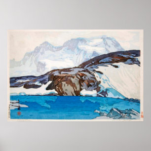 ブ ラ イ ホ ン, Breithorn, Hiroshi Yoshida, Woodcut Poster