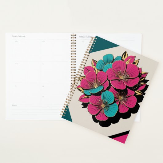 プランナー手帳 モダン牡丹デザイン PLANNER (Display)