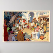 ヘ ビ い, Snake charmers, Hiroshi Yoshida Poster (Voorkant)