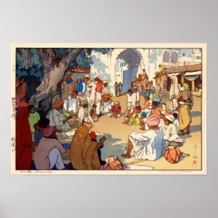 ヘ ビ い, Snake charmers, Hiroshi Yoshida Poster