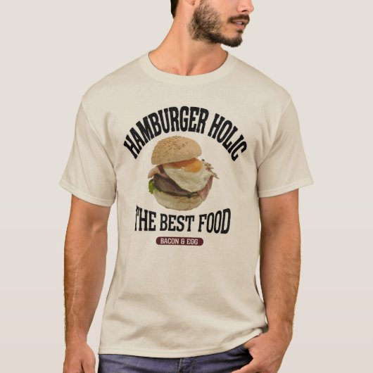 ベーコン&エッグバーガー(ビンテージ風) T-SHIRT (Voorkant)