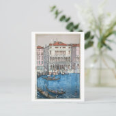 ベ ス, Venetië, Hiroshi Yoshida, Woodcut Briefkaart (Staand voorkant)