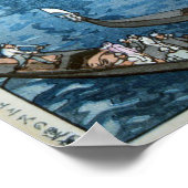 ベ ス, Venetië, Hiroshi Yoshida, Woodcut Poster (Hoek)