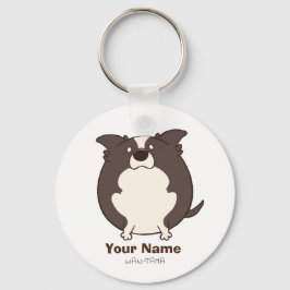 ボーダーコリー"ボダたま (ブラック)" <名前・電話番号> SLEUTELHANGER