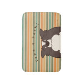 ボーダーコリー "ボダたま(黒)" -Retro- Badmat (Voorkant Verticaal)