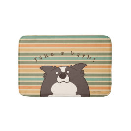 ボーダーコリー "ボダたま(黒)" -Retro- Badmat