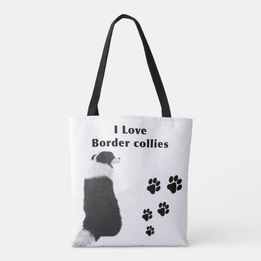 ボーダーコリー 犬 いぬ オリジナルバック TOTE BAG (Achterkant)