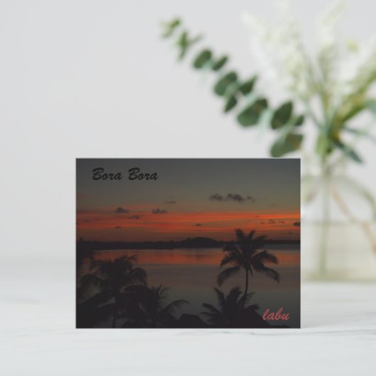 ボ ラ ラ 島 BRIEFKAART (Staand voorkant)