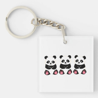 ポップ・シンプルなデザイン☆ぱんだのキーホルダー SLEUTELHANGER