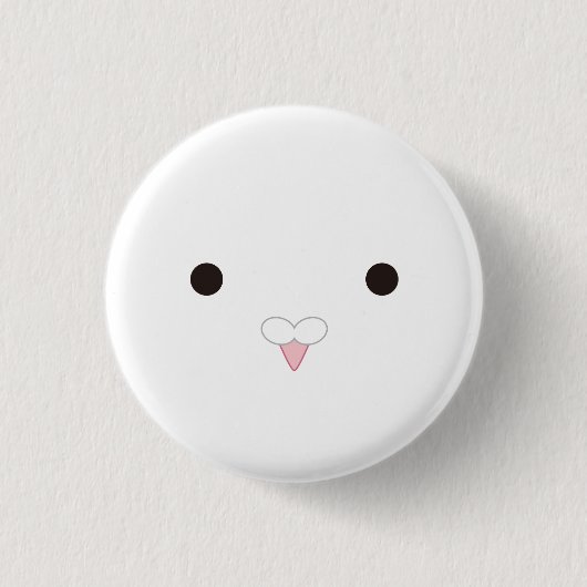 ポッポさん（白）-Coo!(white) Ronde Button 3,2 Cm (Voorkant)