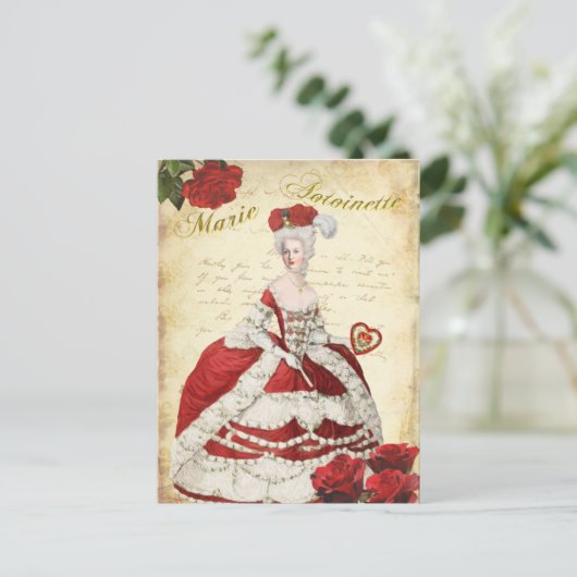 マリーアントワネットのポストカード、ヴァレンタイン・レッドー絵葉書 BRIEFKAART (Staand voorkant)