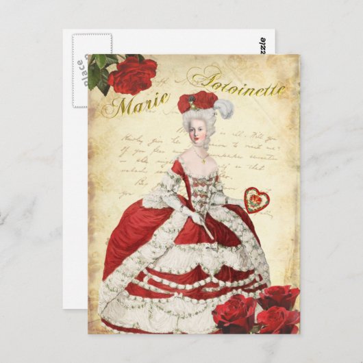 マリーアントワネットのポストカード、ヴァレンタイン・レッドー絵葉書 BRIEFKAART (Voorkant / Achterkant)