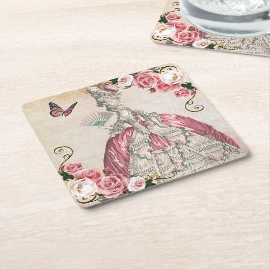 マリーアントワネット・ローズコースターAA KARTONNEN ONDERZETTERS (Schuin)