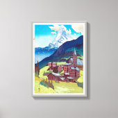 マ ッ ー ル ン, Matterhorn, Hiroshi Yoshida, Woodcut Canvas Afdruk (Voorkant)