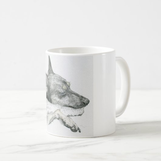 ミニチュアピンシャー マグカップ KOFFIEMOK (Voorkant rechts)