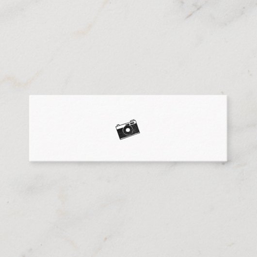 ミニマムでシンプルな名刺 ビジネスカード カメラ MINI VISITEKAARTJE (Voorkant)