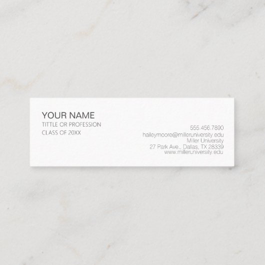 ミニマムでシンプルな名刺　ビジネスカード　和 japanese 折り鶴 paper crane mini visitekaartje (Achterkant)