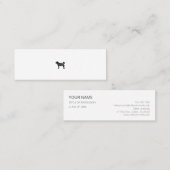 ミニマムでシンプルな名刺 ビジネスカード 犬 MINI VISITEKAARTJE (Voorkant / Achterkant)