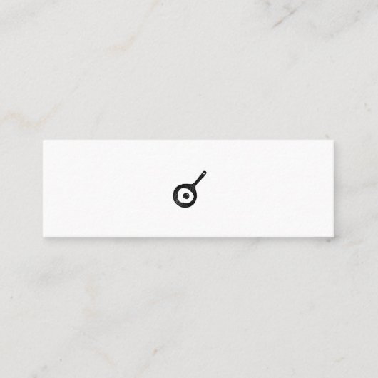 ミニマムでシンプルな名刺 ビジネスカード 目玉焼き MINI VISITEKAARTJE (Voorkant)