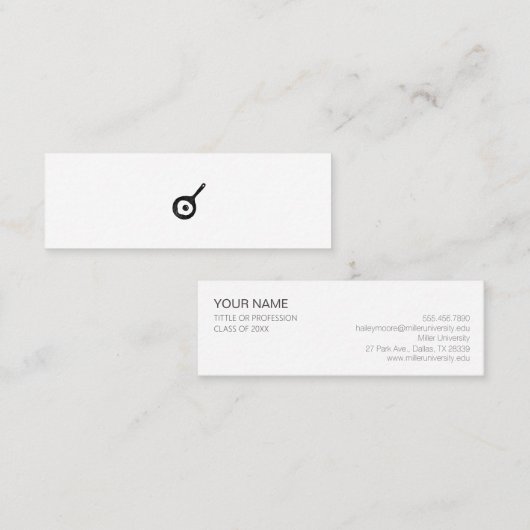 ミニマムでシンプルな名刺 ビジネスカード 目玉焼き MINI VISITEKAARTJE (Voorkant / Achterkant)