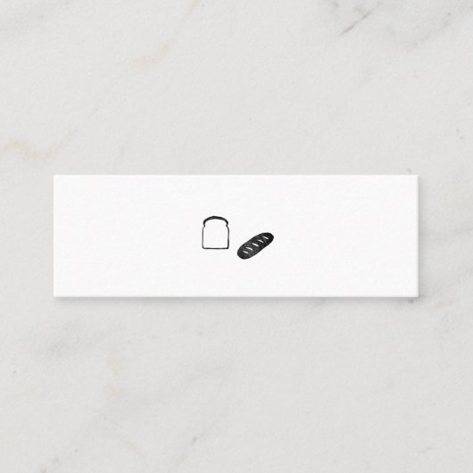 ミニマムでシンプルな名刺 ビジネスカード 食パン・フランスパン MINI VISITEKAARTJE (Voorkant)