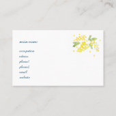 ミモザの VISITEKAARTJE (Achterkant)