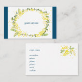 ミモザの VISITEKAARTJE (Voorkant / Achterkant)