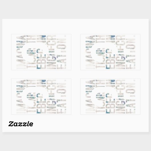 メッセージ性/アート性を重視される方に seal gete rechthoekige sticker (Vel)