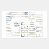 メッセージ性/アート性を重視される方に seal gete rechthoekige sticker (Voorkant)